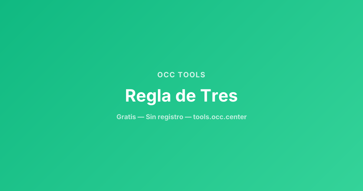 Regla de Tres Simple y Compuesta Paso a Paso | OCC Tools